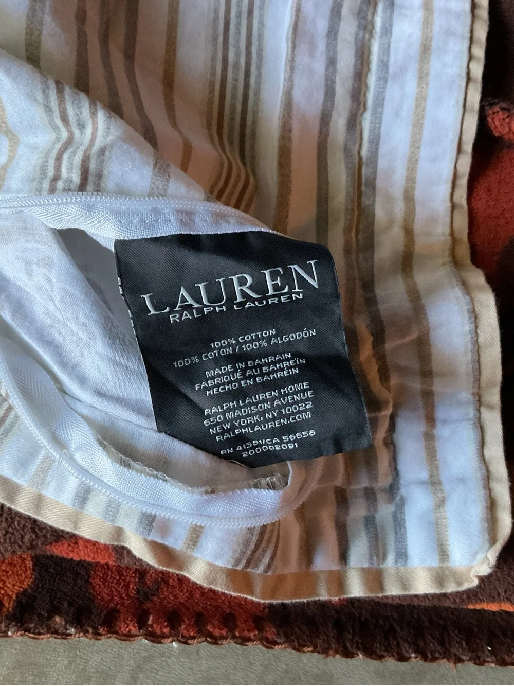 Ralph Lauren Naomi Tan Paisley KING Duvet Cover Set 3 Pieces